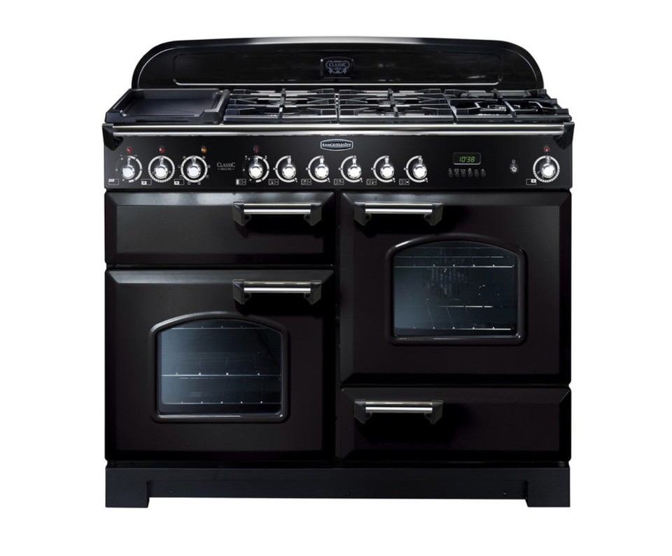 Rangemaster CDL110DFFBL/B Classic Deluxe 110cm 5 Burners Dual Fuel