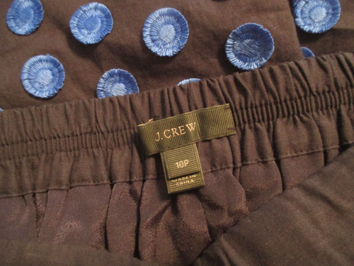 Falda midi a lunares con flecos azul J Crew talla 10 P - Imagen 4 de 4