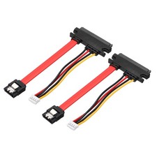 10cm PH2.0 4 Pin to SATA 7 15 Pin Power Cable, 2 Pack Right Angle 90 Degree