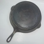 Vintage GRISWOLD Cast Iron Skillet Pan #9 710A Large Logo Erie PA Lays Flat