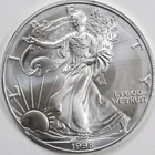 1998 American Silver Eagle (BU) - AUTHENTIC - In a Capsule to Protect It!