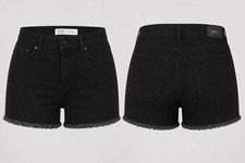 New LEVI STRAUSS SIGNATURE STRAIGHT BLACK JEAN SHORTS WOMENS 20