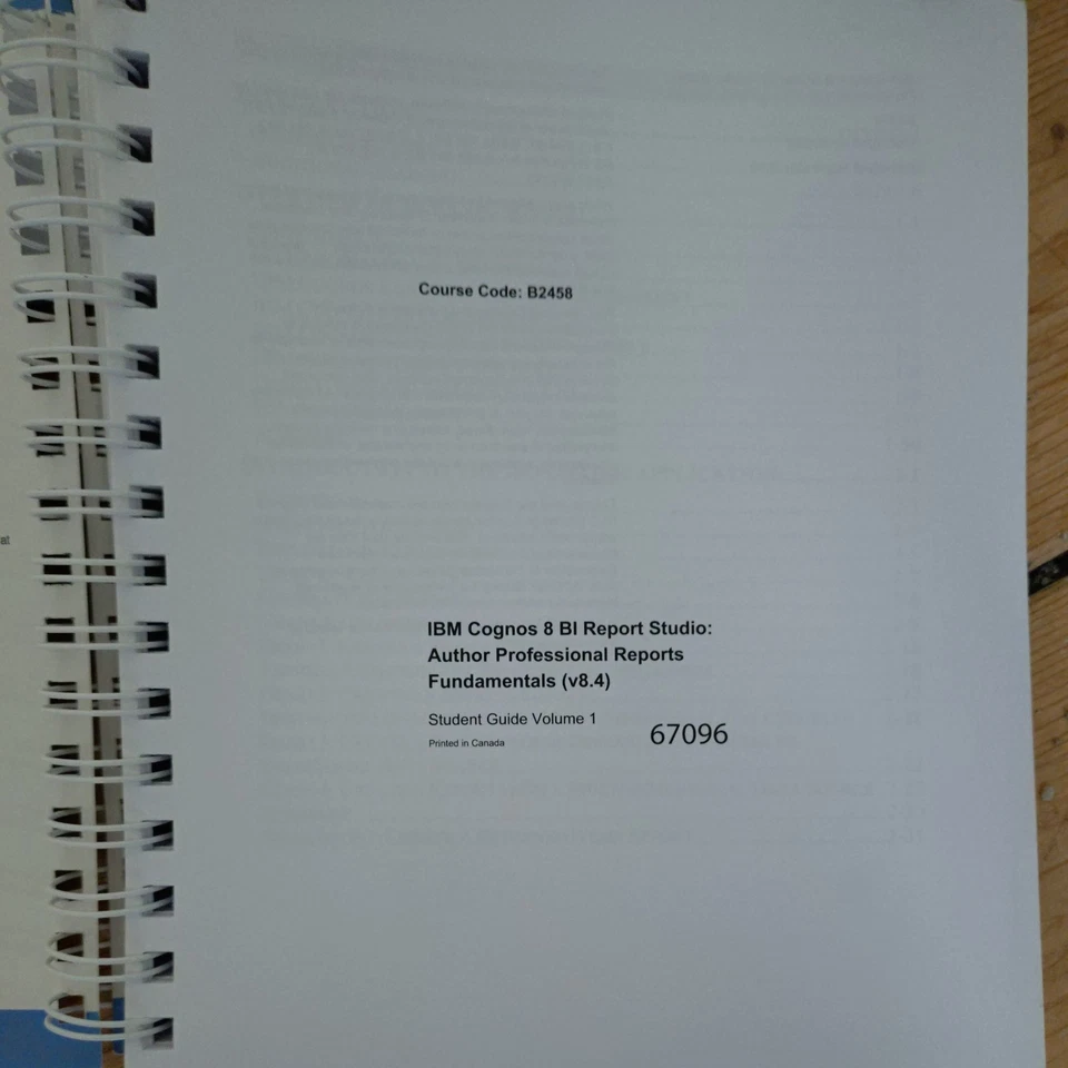 IBM Cognos 8 BI Report Studio - Trainings- und Lehrbücher - Vol 1+2 - Bild 4 von 4