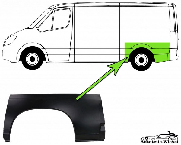 Reparaturblech KotflüGel Hinten FüR Fiat, CitroëN, Peugeot Links Hinten Ab 02.94-image