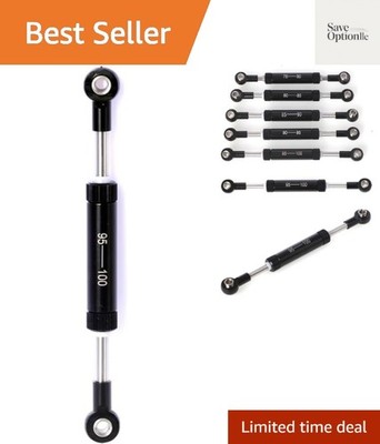 Anodized Black 1/10 RC Crawler Steering Link - Adjustable 95-100mm Upgrade Part