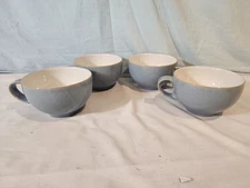 Denby, Blue Jetty Coffee/Latte Mugs, Set of 4, Crafted in England Nice!