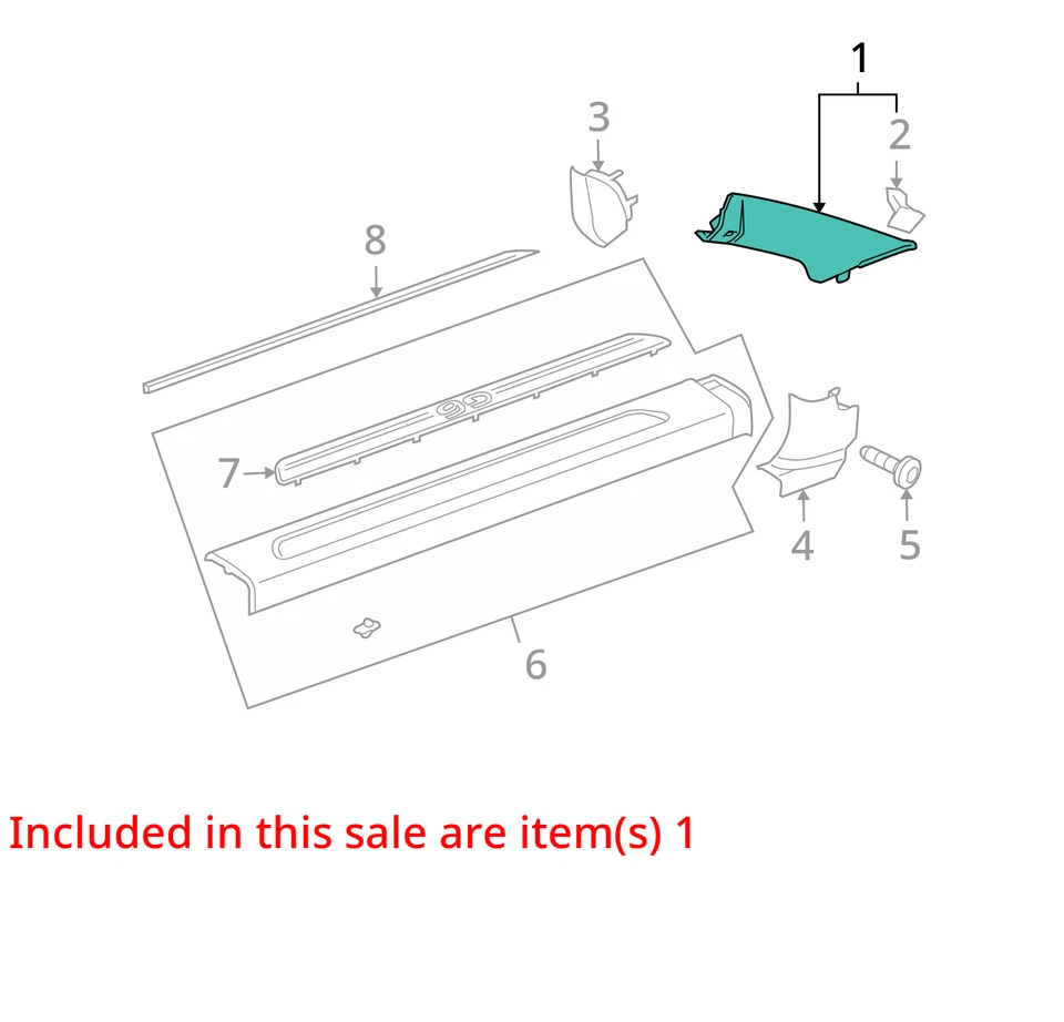 SE ADAPTA A PONTIAC G6 2008-2009 MOLDURA ASM con hilo *ébano 25918997 - nuevo oem Foto 2 de 3