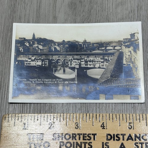 Vintage Florence Italy Postcard Ponte Vecchio Cityscape Made in Italy
