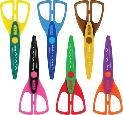 BAZIC Products Craft Scissors, 6.5'', Decorative Ed, 6-Pk