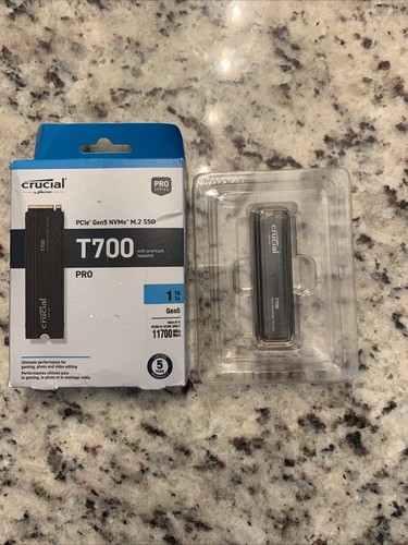 Crucial T700 PRO 1TB PCle Gen5 NVMe M.2 SSD Reads Up 11700MB/s Open Box - Afbeelding 5 van 5