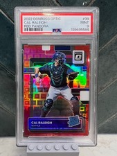 2022 Donruss Optic Rated Rookie Cal Raleigh #39 Red Pandora /99 PSA 9 MINT!