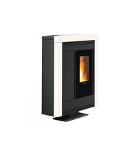 STUFA A PELLET  LA NORDICA + EXTRAFLAME "SOUVENIR STEEL EVO" BIANCO 10 KW