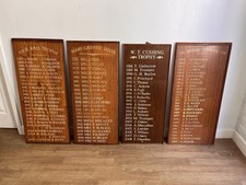 Collection Antique Wooden Honours Boards Market Drayton Golf Club Art Hanging