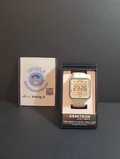 Armitron Unisex Digital White Silicone Sport Chronograph WR Watch 40/8417SWT