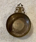 nimbered Lunt sterling salt cellar, ornate handle, 2” diameter