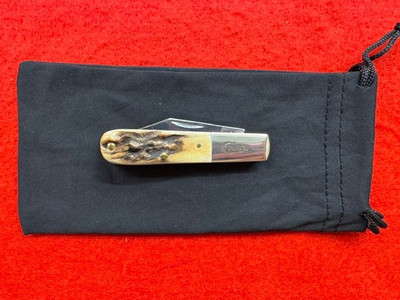 EXCELLENT CASE XX 52009 ½ STAG SCALED BARLOW, 2 BLADE, 1 DOT, 2019   (208)
