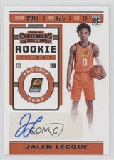 2019-20 Panini Contenders Rookie Ticket Sticker Jalen Lecque #149 Auto 1dm4