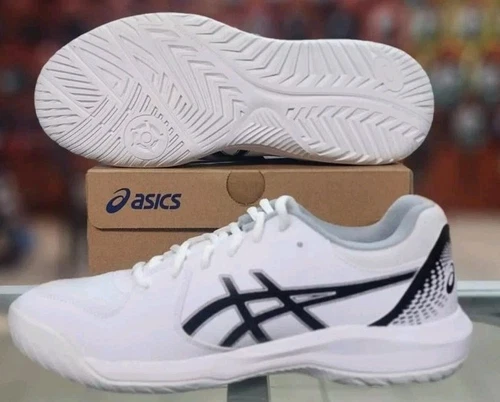 Scarpe uomo Asics Gel Dedicate 8 bianco nero nuove taglia 12