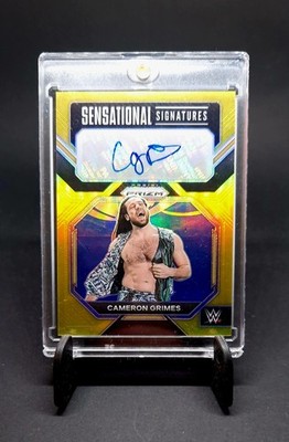 Panini Prizm WWE 2023 Cameron Grimes Auto /10 Gold #SNC-GR  