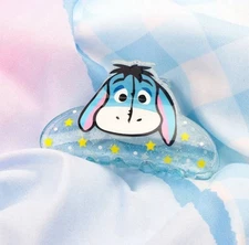New 3” Disney EEYORE WINNIE THE POOH Claw Clip EARS Hair Clips Barrette BLUE