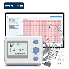 Wellue TH12 12 Kanal Langzeit-EKG-Ger&auml;t mit KI-EKG-Analyse  &uuml;ber PC Software