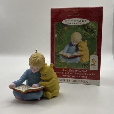 2000 Hallmark Keepsake Ornament - Story Time With Pooh and Christopher Robin too