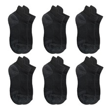DORAJIN 12 Pairs Boys Socks With Cushioned Sole 4-6 Years, Black 12