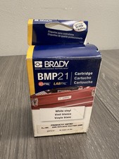 Brady Original White Label Tape Cartridge Vinyl 3/4" x 21' for BMP21 Plus Lab