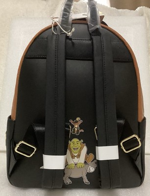 Loungefly Shrek Donkey‎ and Puss in Boots Trio Triple Pocket Backpack Exclusive Loungefly Shrek Donkey and Puss in Boots Trio Triple Pocket  main image 3