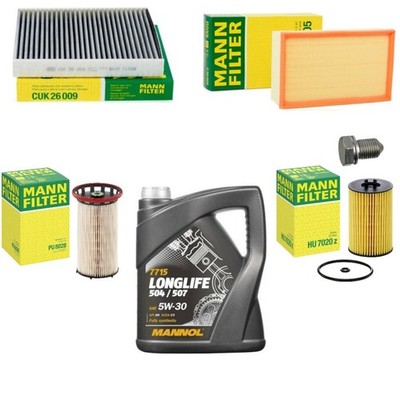 ALL MANN FILTERS  MANNOL 5L FULL SERVICE KIT FOR SEAT LEON 1.6 2.0 TDI 2012-2020