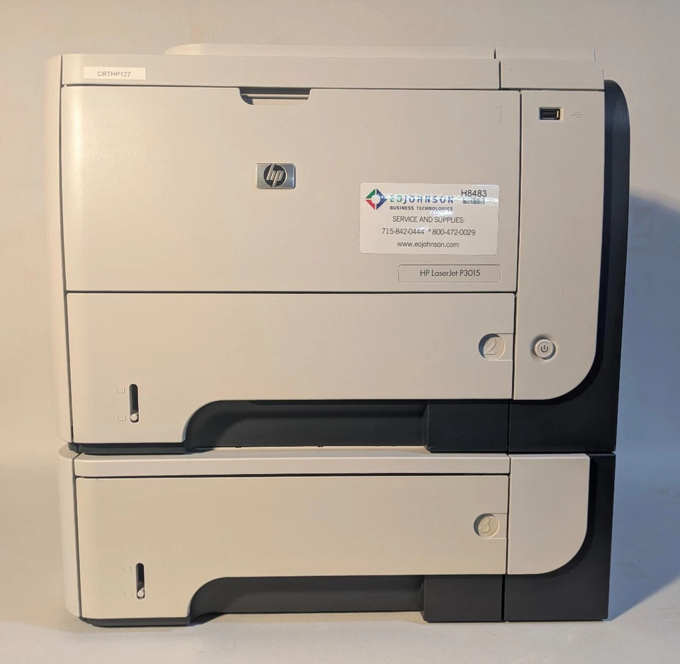 HP LaserJet P3015 42ppm Monochrome Laser Printer Low Pages + Extra Tray - Image 2 of 4