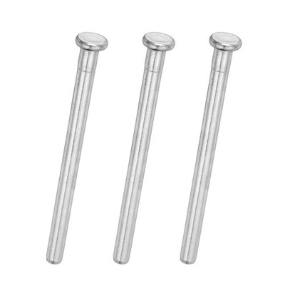 3er-Set Türscharnierstifte, 7,8 cm abnehmbar für Scharniere, silber