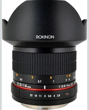Rokinon 14mm f/2.8 IF ED UMC Ultra Wide Angle Fixed Lens w/ Built-in AE Chip