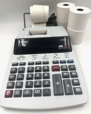 Canon P170-DH 12-Digit Desktop Printing Electronic Calculator + 5 paper rolls