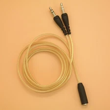 Mic&Audio Combo Adapter Female to Male 3.5mm Headset Y Splitter Extension Cable