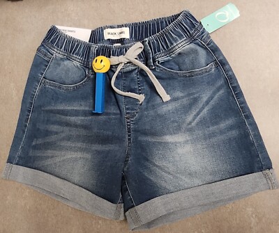C'est Toi Black Label Denim Shorts WM Size SM Elastic Waist High Rise NEW w/tag