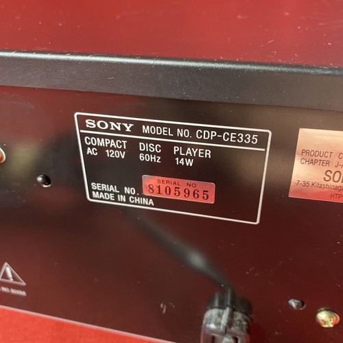 Sony (CDP-CE335) 5 CD Disc Ex-Wechselsystem - ohne Fernbedienung - getestet & funktionsfähig! - Bild 8 von 10