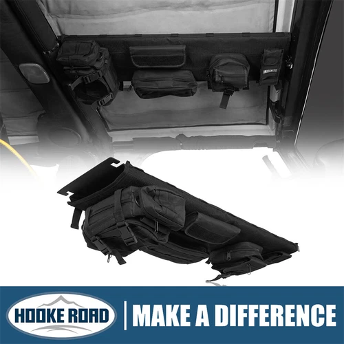 Hooke Road fit 1997-2006 Jeep Wrangler TJ Overhead MOLLE Panel w/5 Storage Pouch