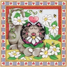 Janlynn Simplicities Cross Stitch Kit Kitties & Daisies