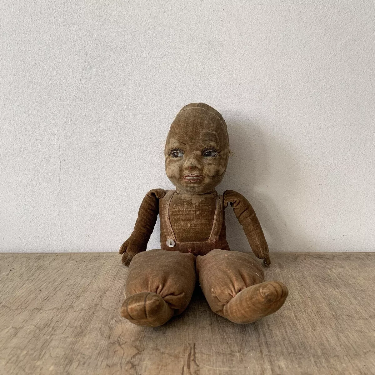 Vintage Original 1920s 30s Norah Wellings Black Doll Girl Toy Collectible Decor