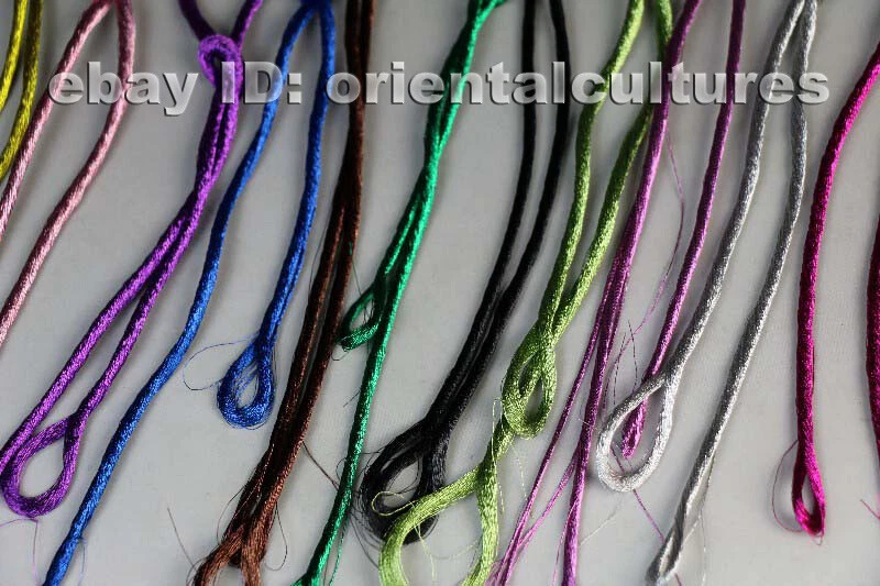 16 colores/1008 metros chino bordado a mano varios colores colorido hilo dorado Foto 4 de 4