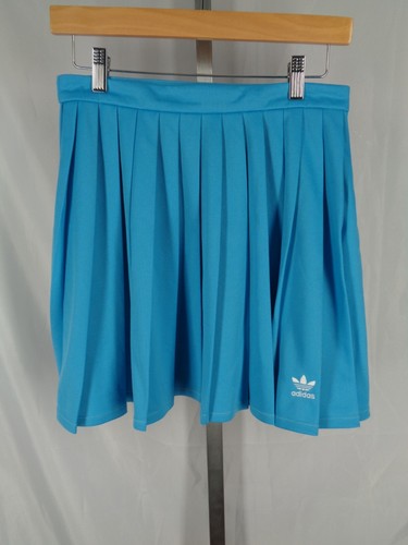 Adidas Blue Pleated Mini Skirt Sz Medium Tennis Athletic Recycled Polyester New - Picture 2 of 8