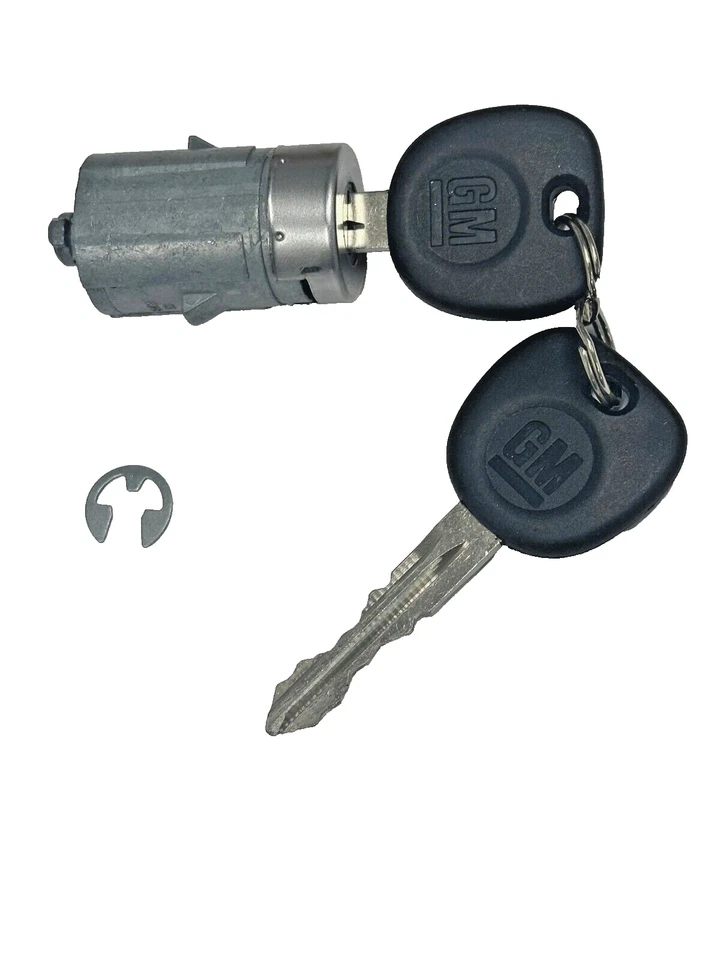 GMC Silverado Yukon 2007-2014 OEM llave de puerta cerradura cilindro interruptor con 2 llaves con logotipo GM Foto 2 de 4