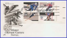 USA5 #1795-98 U/A ARTCRAFT FDC PB4  Winter Olympics