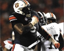 CAROLINA PANTHERS DERRICK BROWN HAND SIGNED AUBURN TIGERS 8X10 PHOTO W/COA