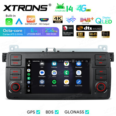 Premium 8+256GB Autoradio Android 14 GPS 7'' 4G Wifi für BMW E46, Rover 75, MG ZT