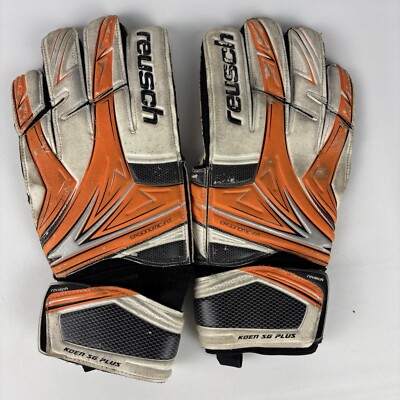 Reusch Keon SH Plus Goalkeeper Goalie Gloves Size 9 Mens Used Red White USED*