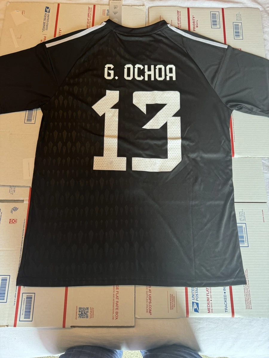 Mexico No13 G.Ochoa Blue Long Sleeves Goalkeeper Soccer Country Jersey