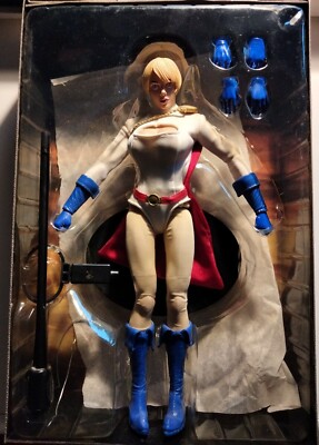 Power Girl 13'' Deluxe Collector Action Figur DC Direkt Puppe mit Zubehör   