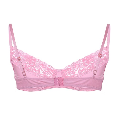 UK Men Crossdress Lingerie Sissy Sheer Lace Training Bra Bralette Tank Vest Tops - Picture 93 of 126